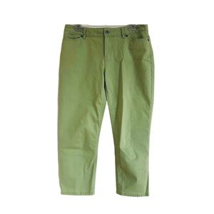 J. JILL Authentic Crop Pants in Green